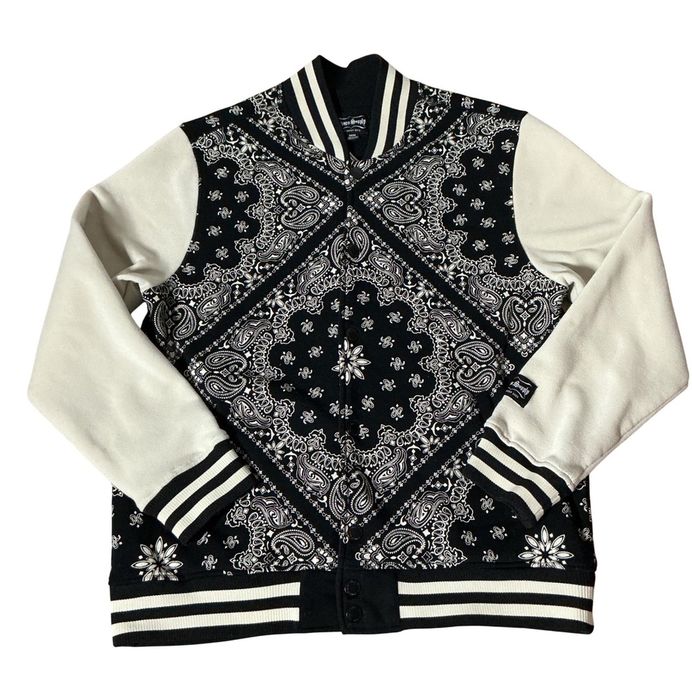 Dogg Supply West‎ Coast Snoop Dogg Bandana Paisley Varsity Jacket Mens M